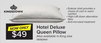 Leon's Kingsdown hotel deluxe all season pillow offer