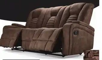 Leon's Dallas reclining sofa with drop down table- mocha offer