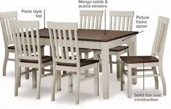 Leon's Caylie 7-piece dining set - ivory, driftwood offer