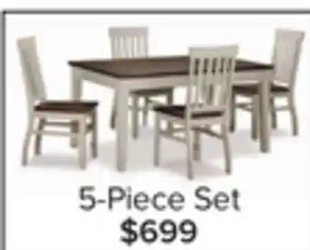 Leon's Caylie 5-piece dining set - ivory, driftwood offer