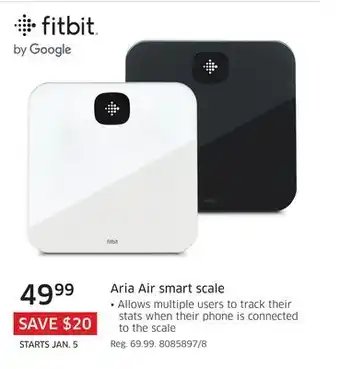 The Source Fitbit by google aria air smart scale offer
