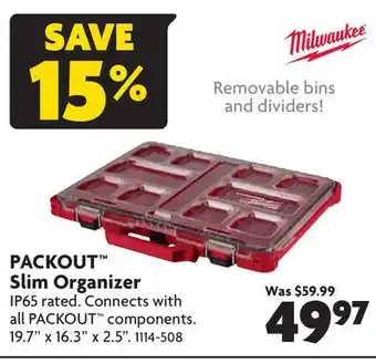 Home Hardware Packout slim organizer offer