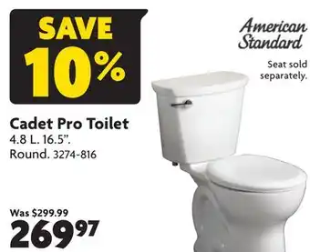 Home Hardware Cadet pro toilet offer