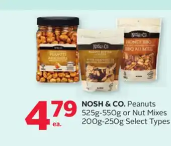 Rexall Nosh & co. peanuts 525g-550g or nut mixes 200g-250g offer
