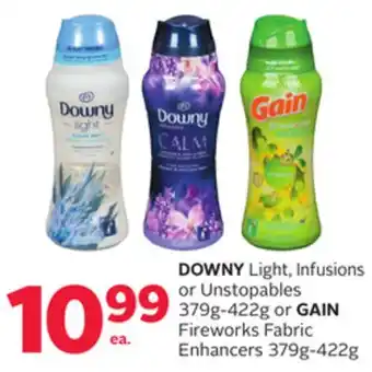 Rexall Downy light, infusions or unstopables 379g-422g or gain fireworks fabric enhancers 379g-422g offer