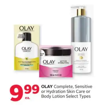 Rexall Olay complete, sensitive or hydration skin care or body lotion offer