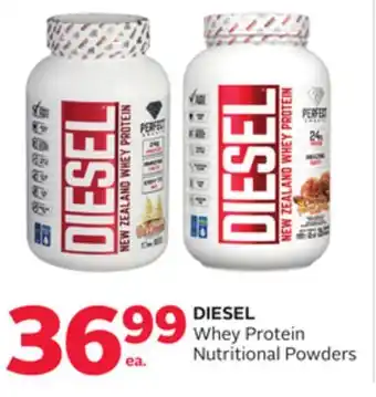 Rexall Diesel whey protein nutritional powders offer
