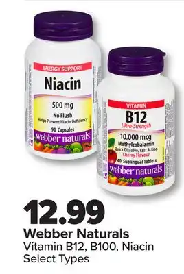 PharmaChoice Webber naturals vitamin b12, b100, niacin offer