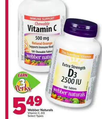 PharmaChoice Webber naturals vitamin c, d3 offer