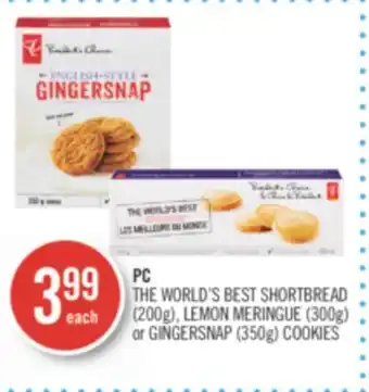 Shoppers Drug Mart Pc the world's best shortbread (200g), lemon meringue (300g) or gingersnap (350g) cookies offer