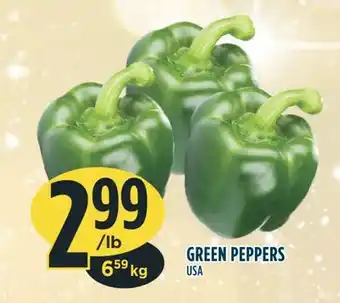 Marché Adonis Green peppers offer