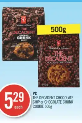 Shoppers Drug Mart Pc the decadent chocolate chip or chocolate chunk cookie offer