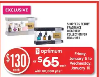 Shoppers Drug Mart Shoppers beauty fragrance discovery collection for him or her offer