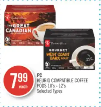 Shoppers Drug Mart Pc keurig compatible coffee pods 10's - 12's offer
