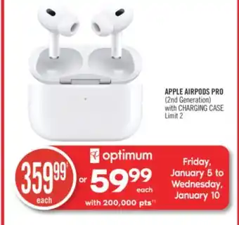 Shoppers Drug Mart Apple airpods pro (2nd generation) offer