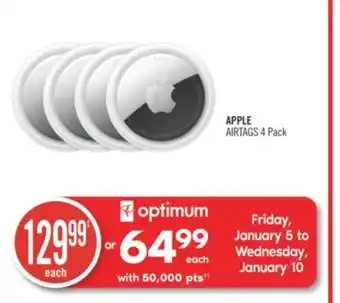 Shoppers Drug Mart Apple airtags offer
