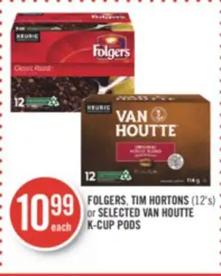 Shoppers Drug Mart Folgers, tim hortons (12's) or selected van houtte k-cup pods offer