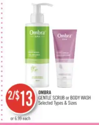 Shoppers Drug Mart Ombra gentle scrub or body wash offer