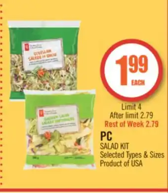 Shoppers Drug Mart Pc salad kit offer