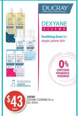Shoppers Drug Mart Ducray dexyane cleansing oil or gel offer