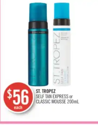 Shoppers Drug Mart St. tropez self tan express or classic mousse offer