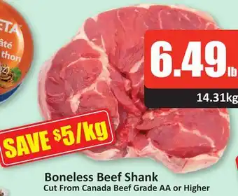 Starsky Boneless beef shank offer
