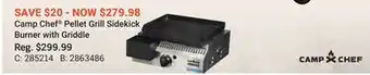 Bass Pro Camp chef pellet grill sidekick burner with griddle offer