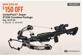 Bass Pro Centerpoint sniper xt390 crossbow package offer