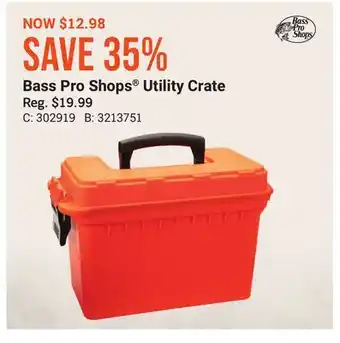 Bass Pro Bass pro shops utility crate offer