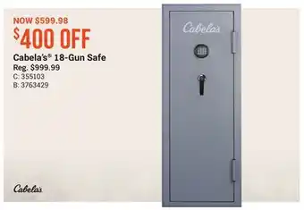 Bass Pro Cabela's 18-gun safe offer