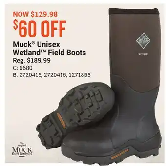 Bass Pro Muck unisex wetland field boots offer