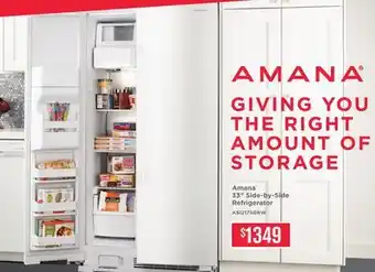 TA Appliances & Barbecues Amana 33 side-by-side refrigerator offer