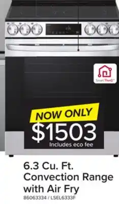 Leon's Lg smudge resistant stainless steel smart wi-fi enabled fan convection electric slide-in range with air fry & easyclean (6.3 offer