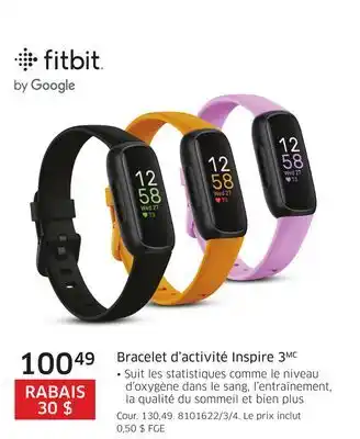 The Source Bracelet d'activité inspire 3 fitbit offer