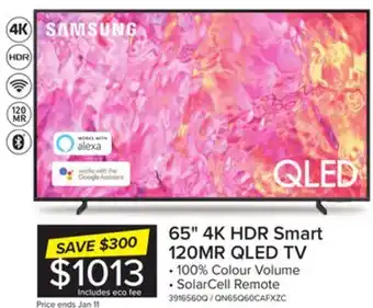 Leon's Samsung 65 qled 4k smart tv qn65q60cafxzc offer