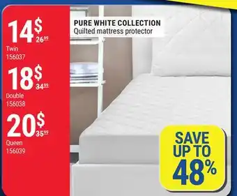 Rossy Pure white collection quilted mattress protector offer
