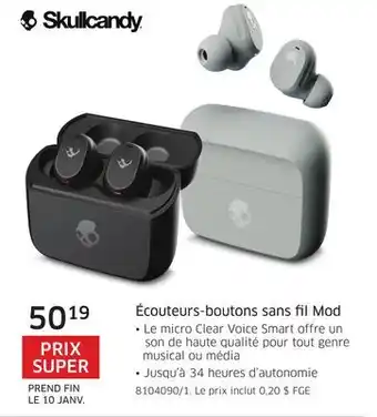 The Source Écouteurs-boutons sans fil mod skullcandy offer