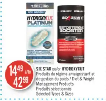 Pharmaprix Six star or hydroxycut diet & weight management products offer
