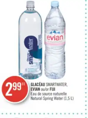 Pharmaprix Glacéau smartwater, evian or fiji natural spring water offer