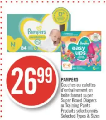 Pharmaprix Pampers super boxed diapers offer