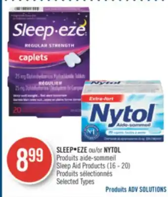 Pharmaprix Sleep•eze or nytol sleep aid products offer