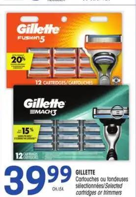 Uniprix Gillette cartouches ou tondeuses sélectionnées/selected cartridges or trimmers offer