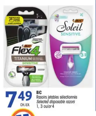 Uniprix Bic rasoirs jetables sélectionnés/selected disposable razors offer
