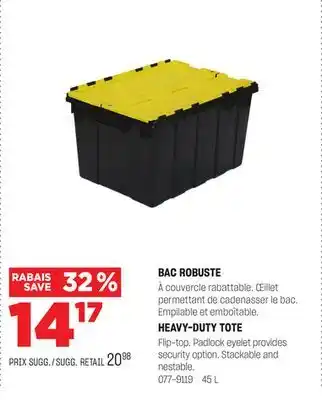 BMR Bac robuste offer