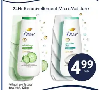 Uniprix Dove nettoyant pour le corps/body wash offer