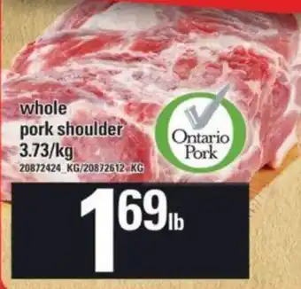 Whole pork shoulder 3.73/kg