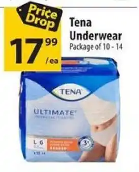 Co-op Tena Underwear Package of 10-14 offer