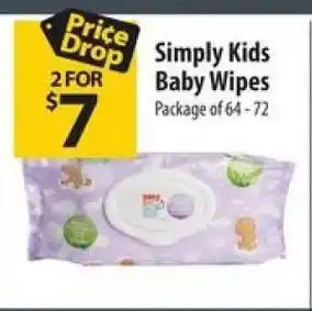Co-op Simply Kids Baby Wipes Package of 64-72 offer