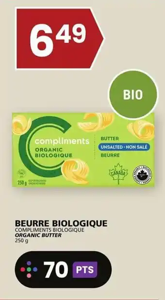 Rachelle-Bery Grocery COMPLIMENTS BIOLOGIQUE ORGANIC BUTTER 250g offer