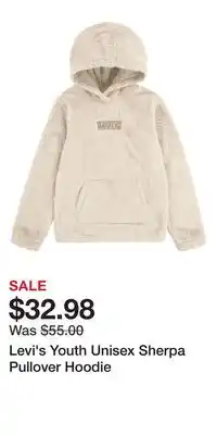 Mark's Levi's youth unisex sherpa pullover hoodie offer
